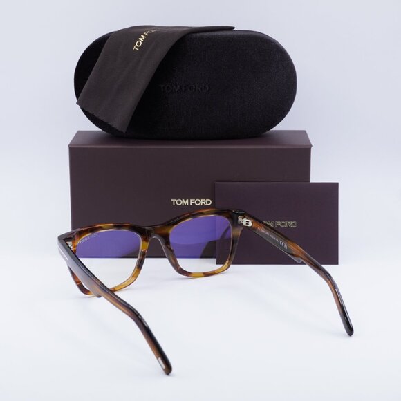 Tom Ford FT5886-B 047 Eyeglasses Light Brown 52mm Square Frame, Blue Light Block - Picture 10 of 10